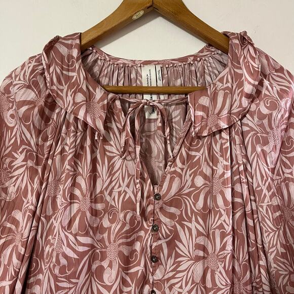 Florence Balducci for Anthropologie Collared Blouse Size Medium - Picture 13 of 15